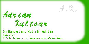 adrian kultsar business card